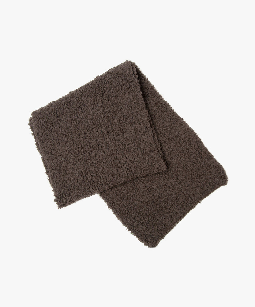 FUR WOOL KNIT SCARF