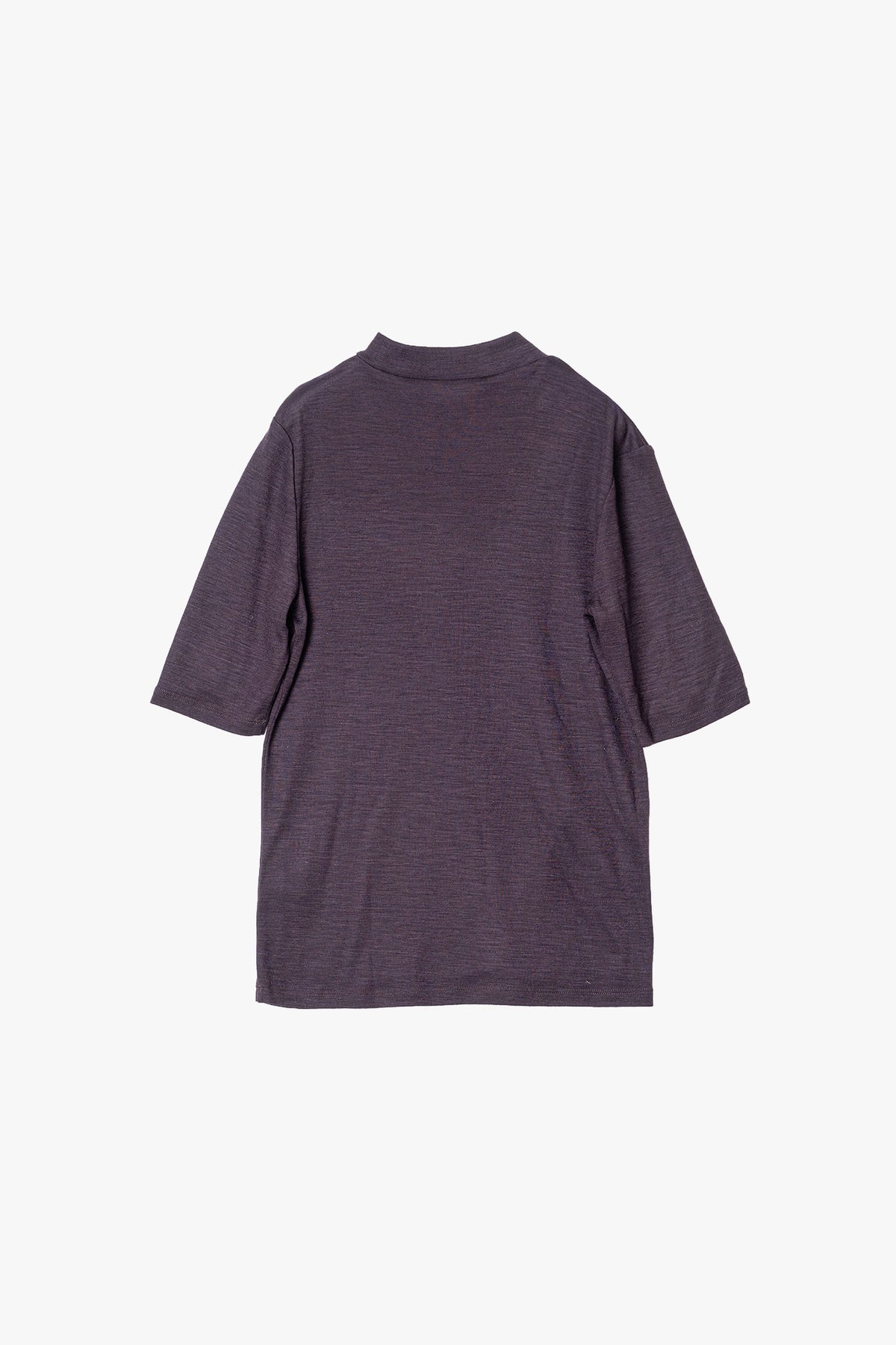 WOOL SHEER JERSEY BOTTLE NECK TOP
