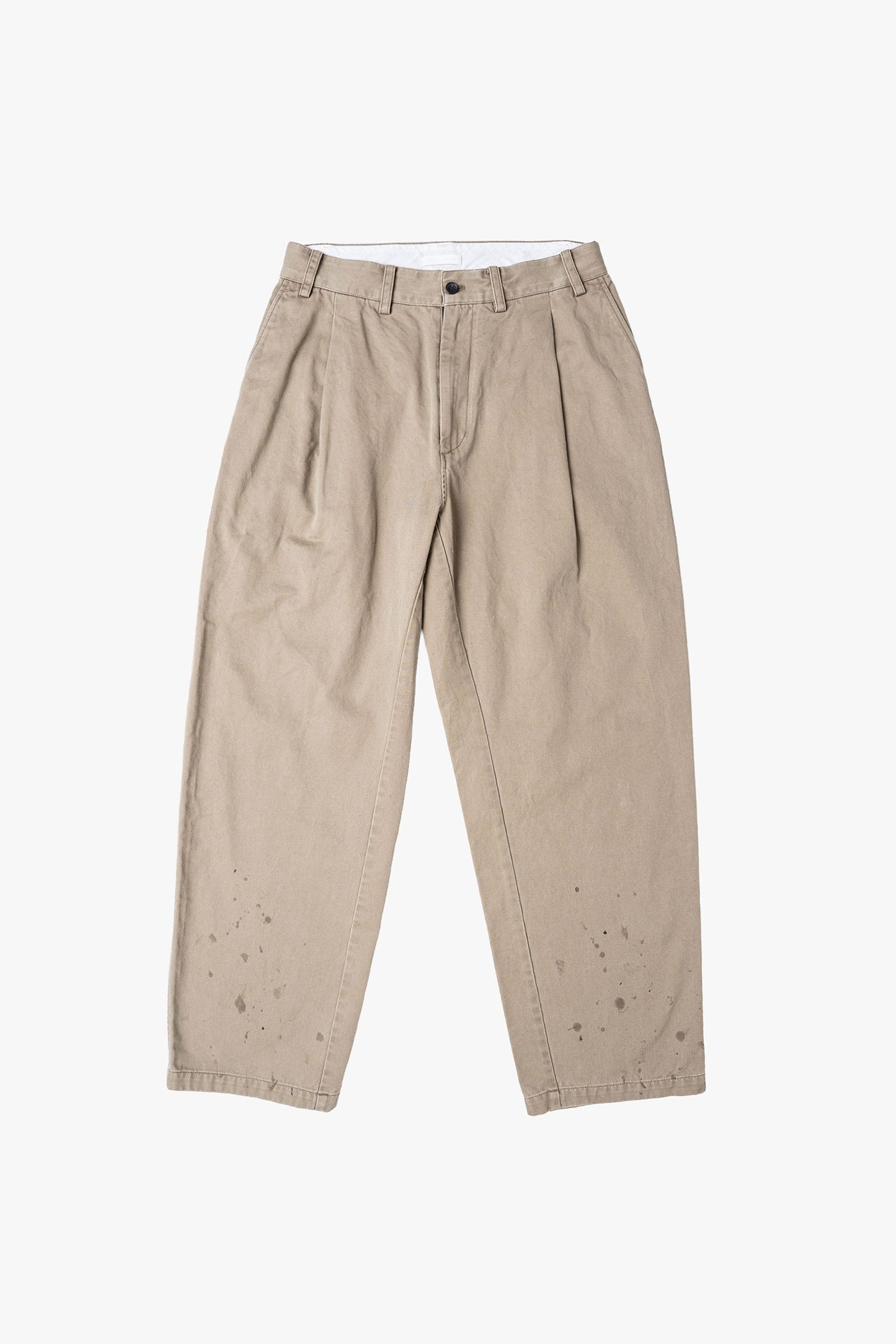 COTTON DRIPPING TUCK PANTS