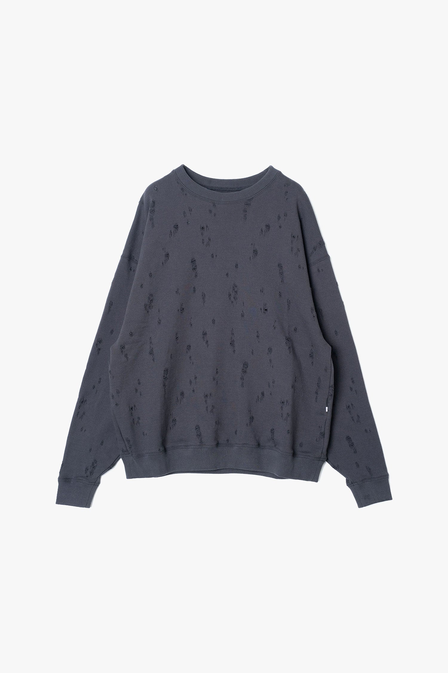 COTTON DAMAGED SWEAT TOP