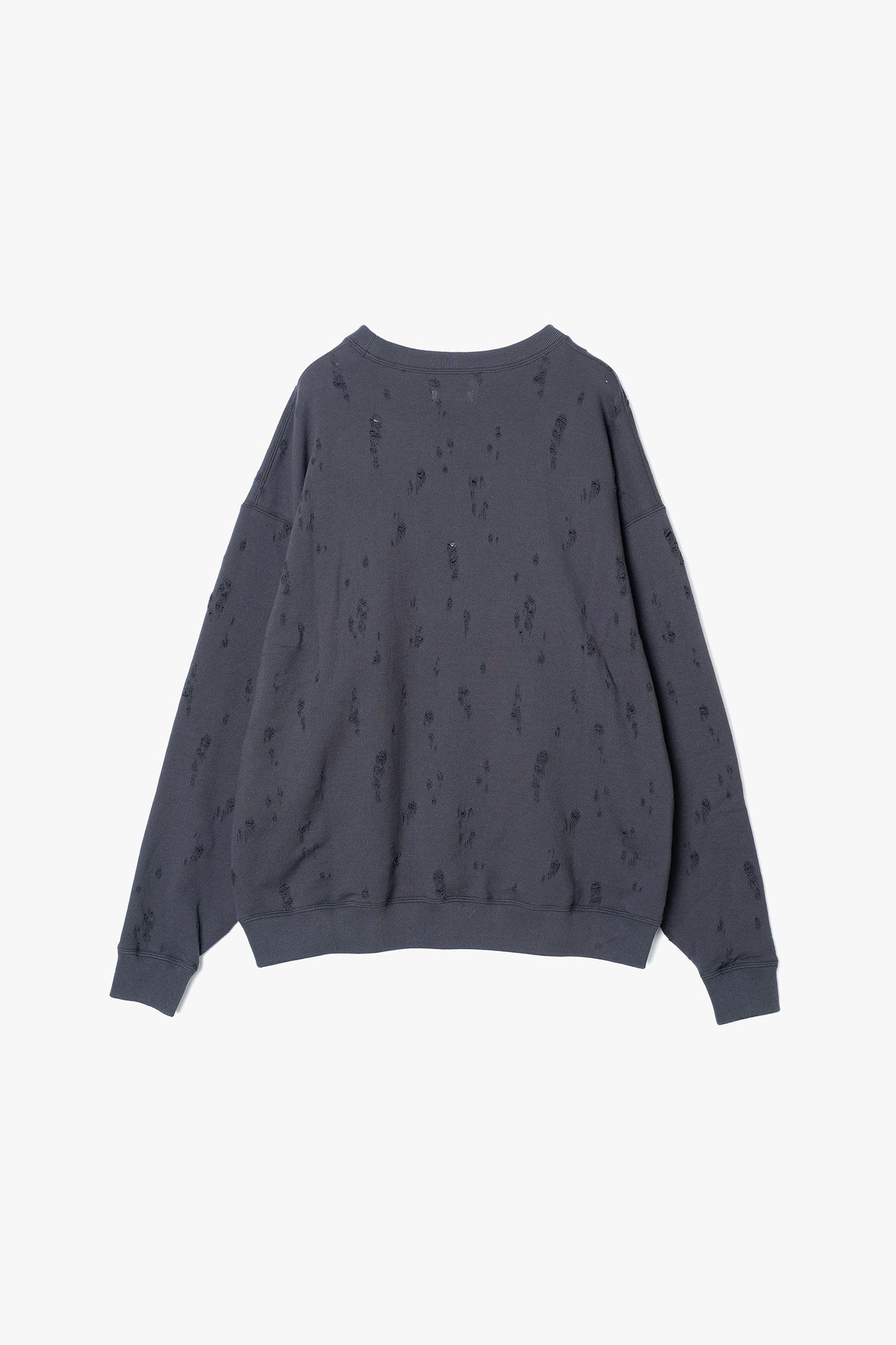 COTTON DAMAGED SWEAT TOP