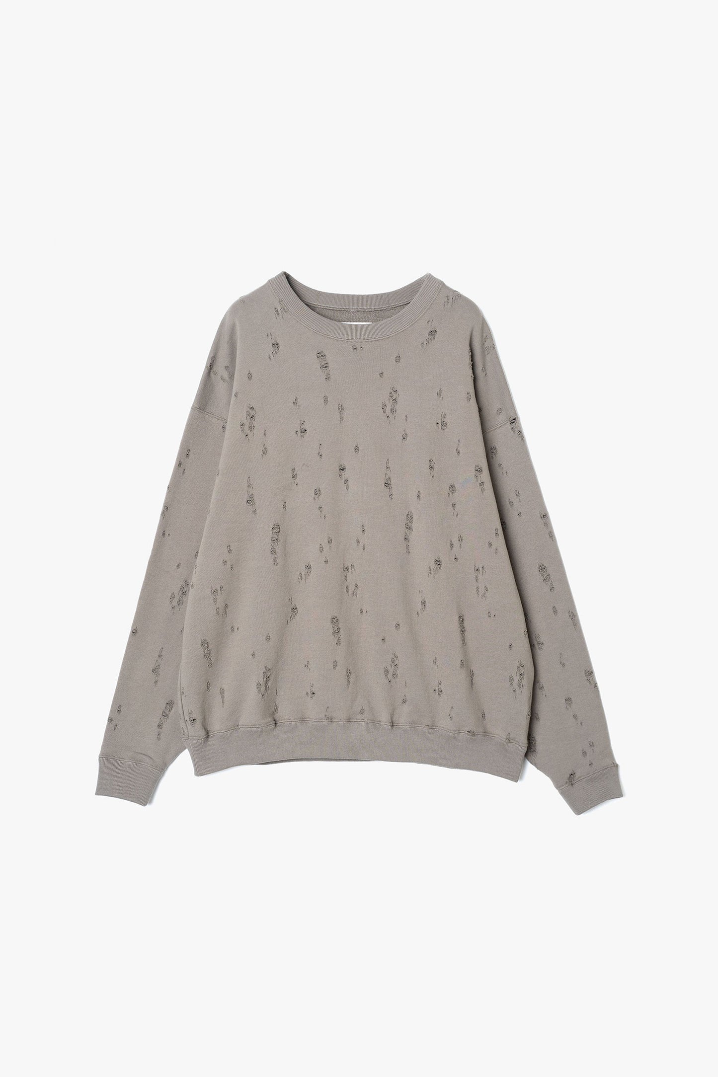 COTTON DAMAGED SWEAT TOP