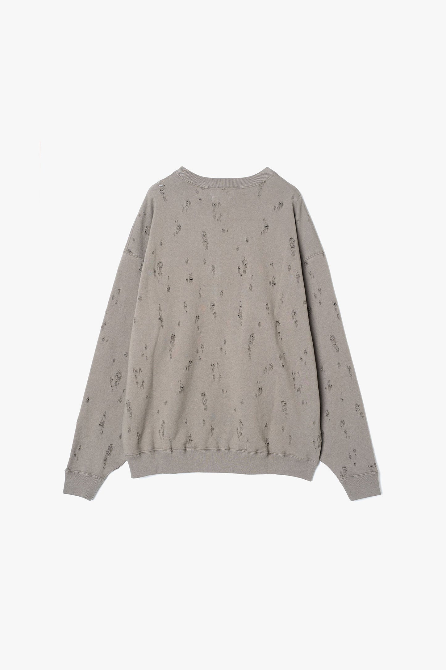COTTON DAMAGED SWEAT TOP
