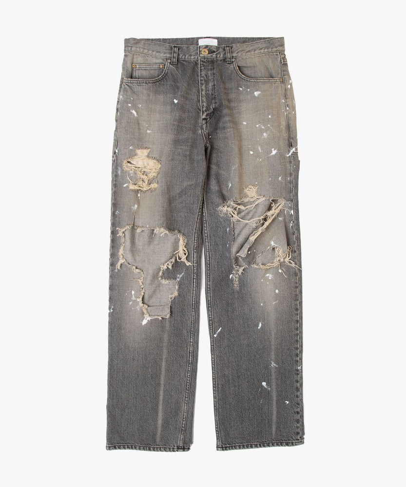 Organic Cotton Denim Pants*Crashed