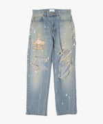 Organic Cotton Denim Pants*Crashed