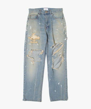 CRASH DENIM PANTS