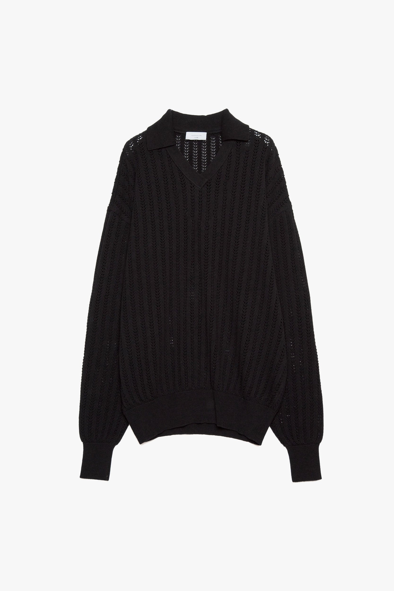 Cotton Knit Polo Top