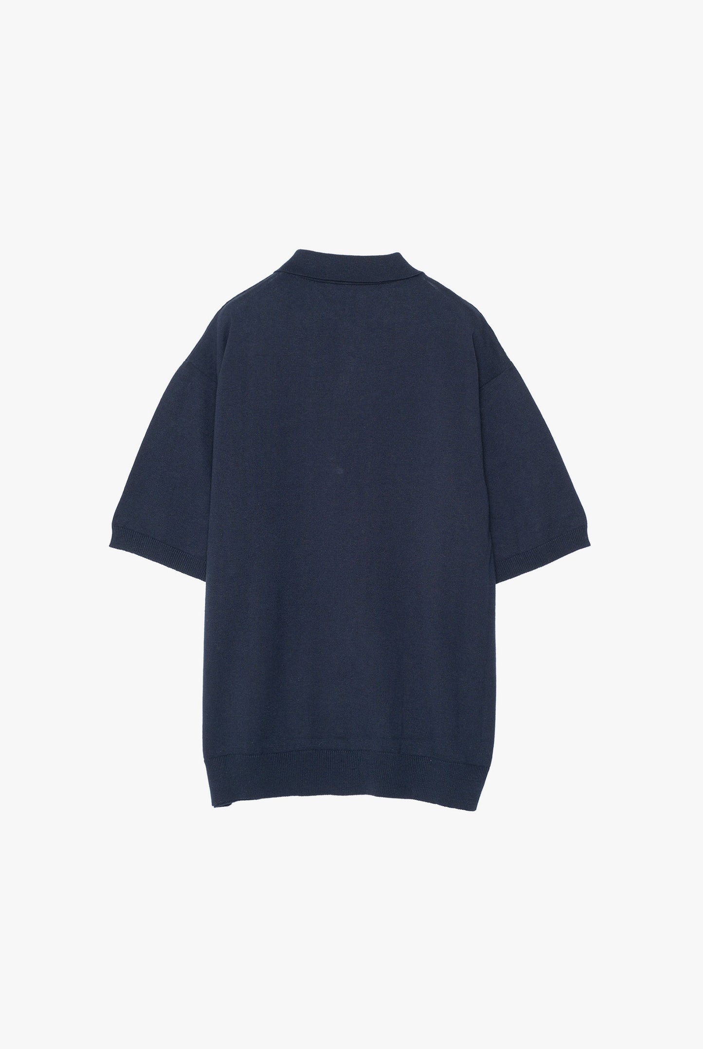 LINEN/COTTON KNIT POLO TOP
