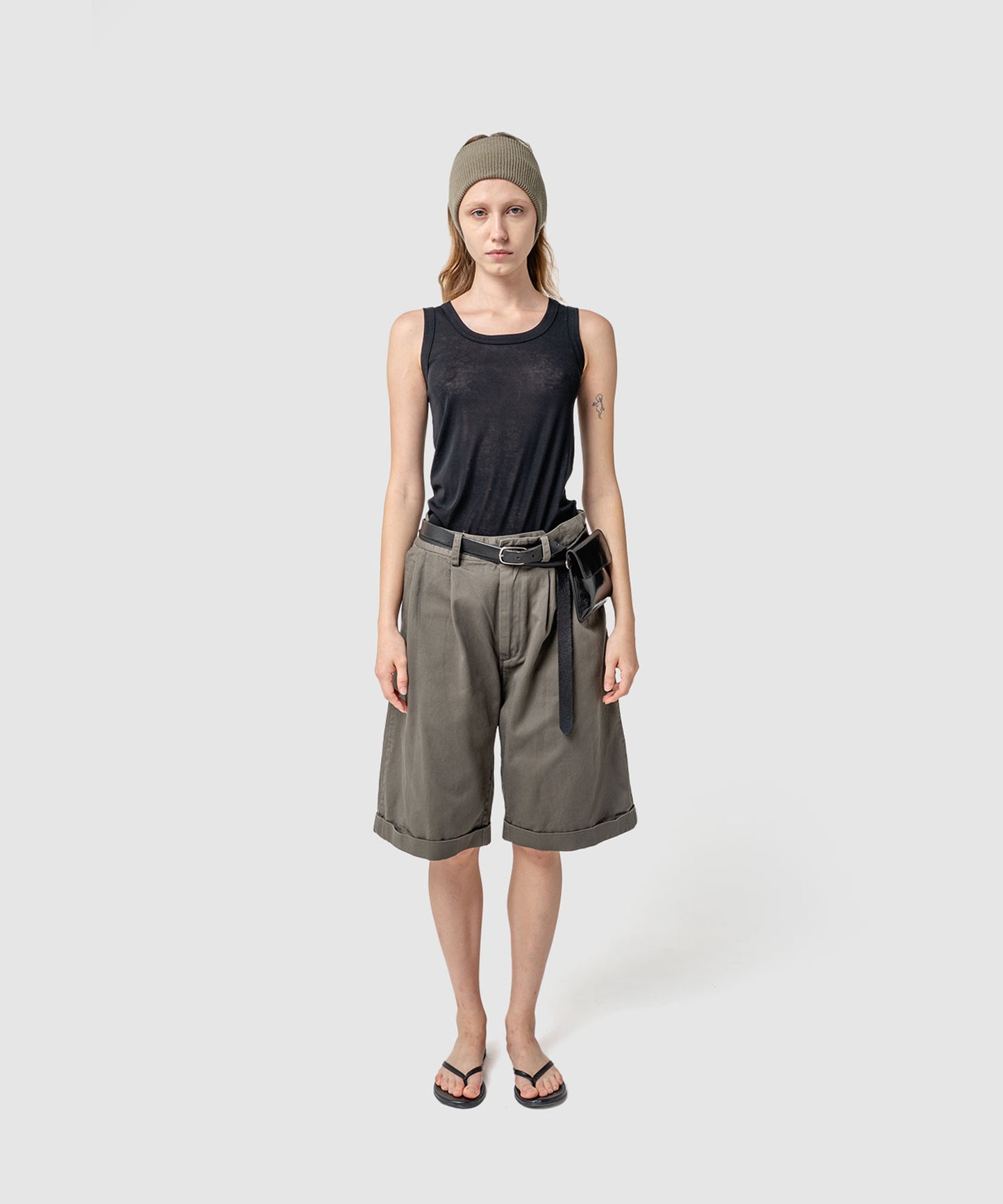 LEATHER POCKET BAG WITH BELT