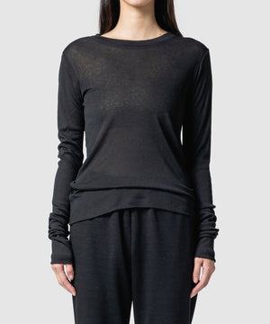 WOOL SHEER JERSEY TOP
