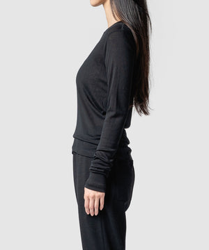 WOOL SHEER JERSEY TOP