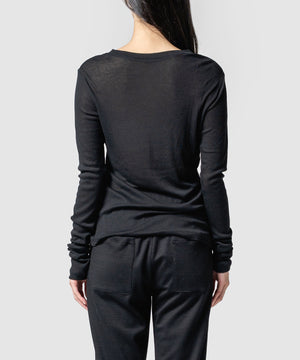WOOL SHEER JERSEY TOP