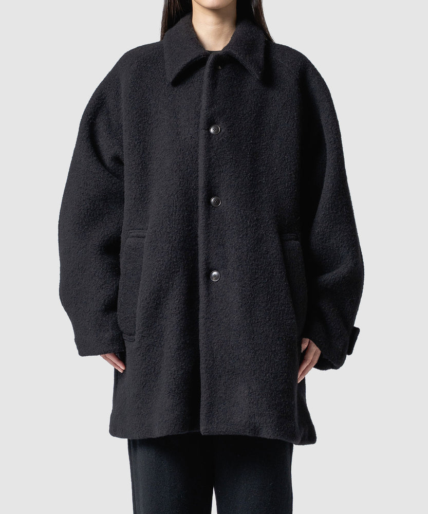 WOOL FLEECE MELTON COAT