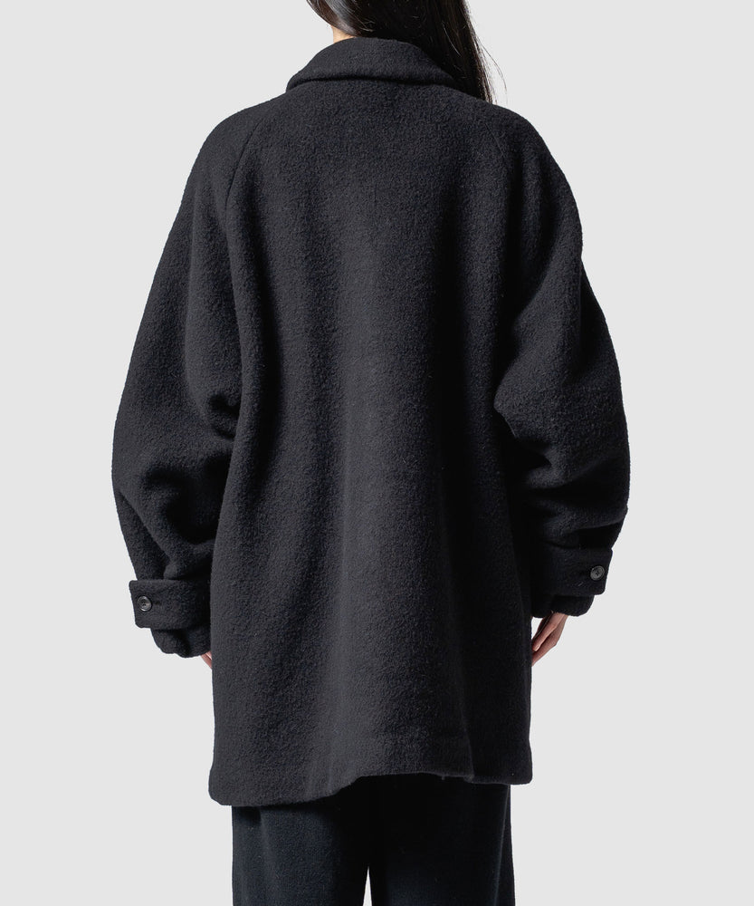 WOOL FLEECE MELTON COAT