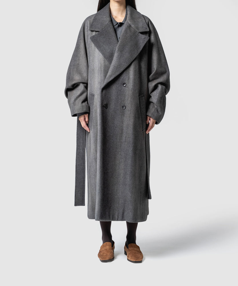 GRADATION WOOL MELTON COAT