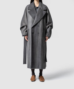 GRADATION WOOL MELTON COAT