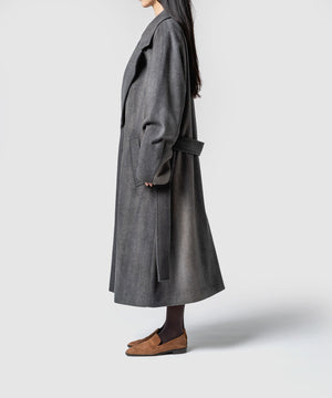 GRADATION WOOL MELTON COAT