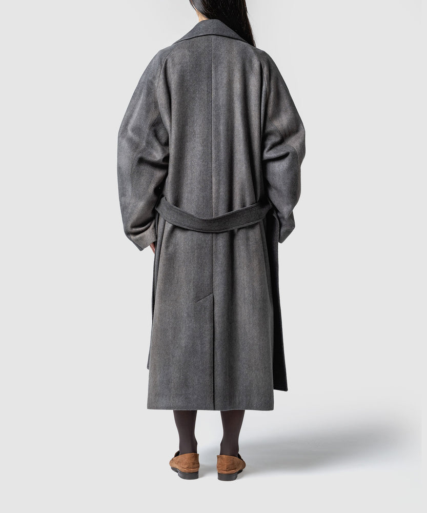 GRADATION WOOL MELTON COAT
