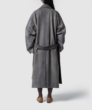 GRADATION WOOL MELTON COAT