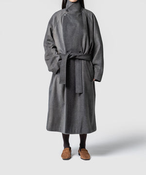 GRADATION WOOL MELTON COAT