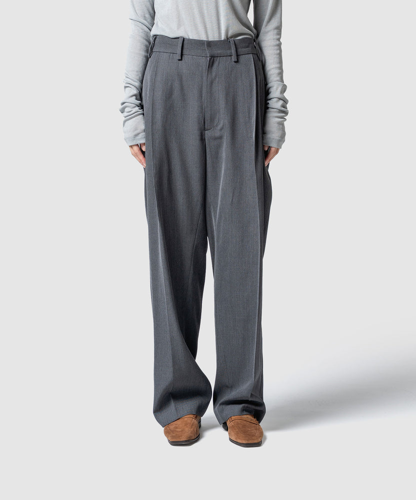 CLEAR WOOL TWILL PANTS