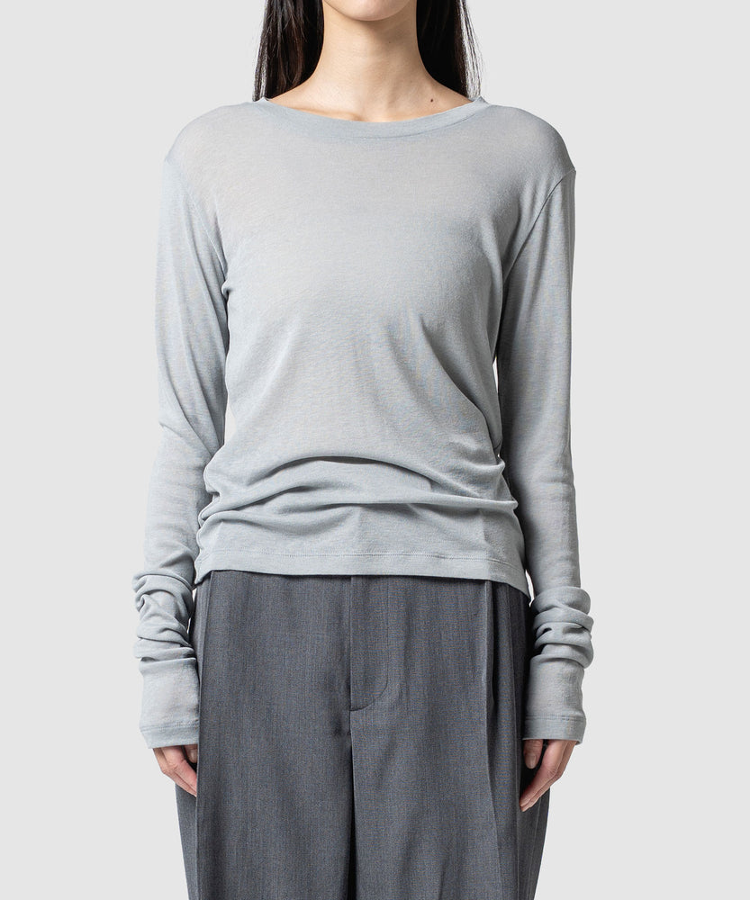WOOL SHEER JERSEY TOP
