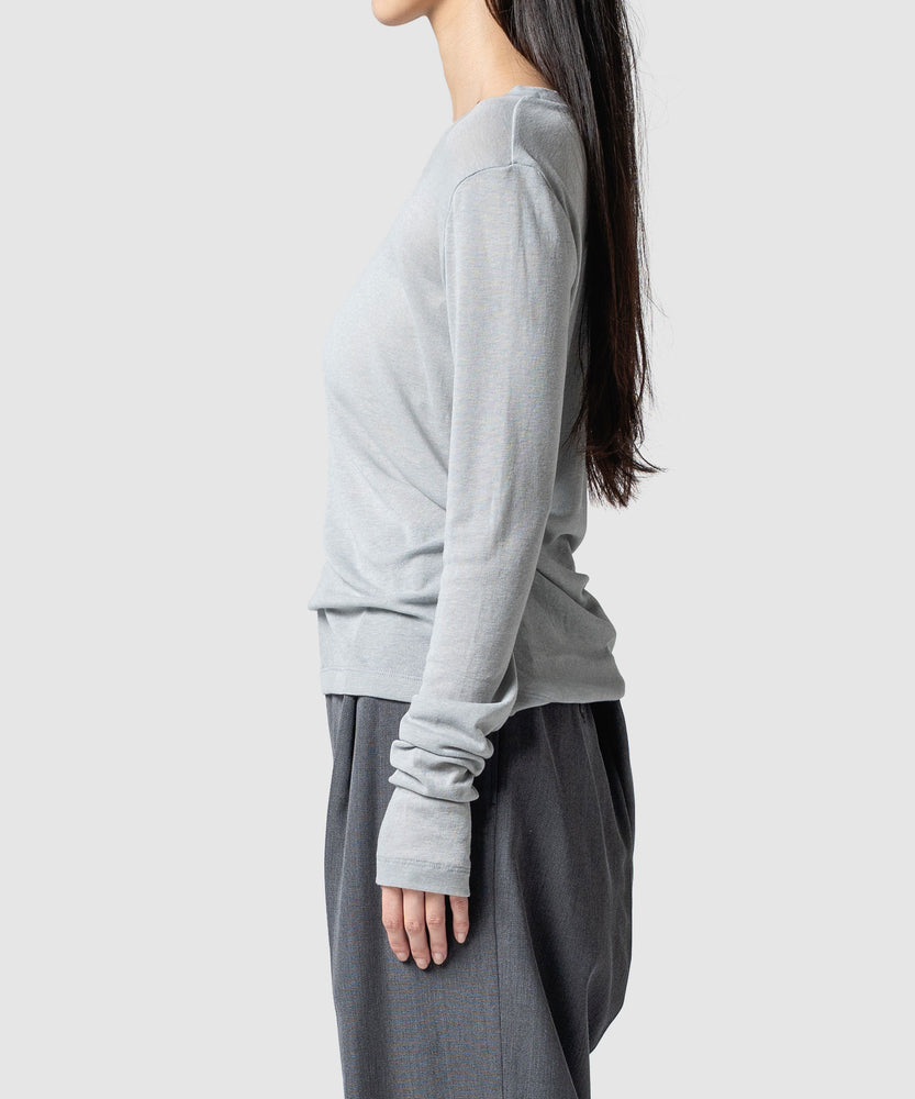 WOOL SHEER JERSEY TOP