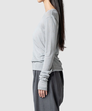 WOOL SHEER JERSEY TOP
