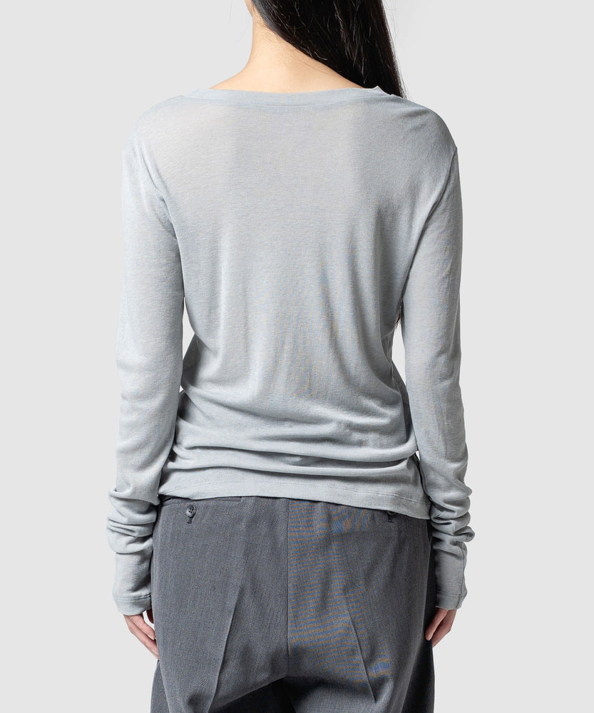 WOOL SHEER JERSEY TOP
