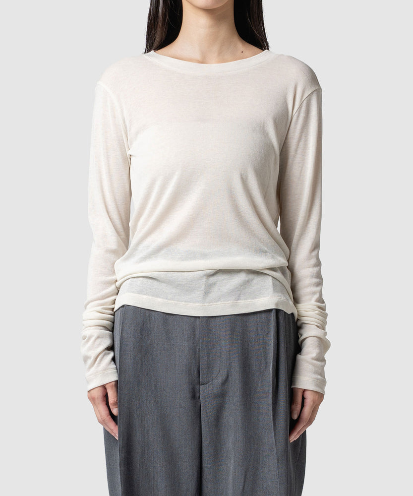 WOOL SHEER JERSEY TOP