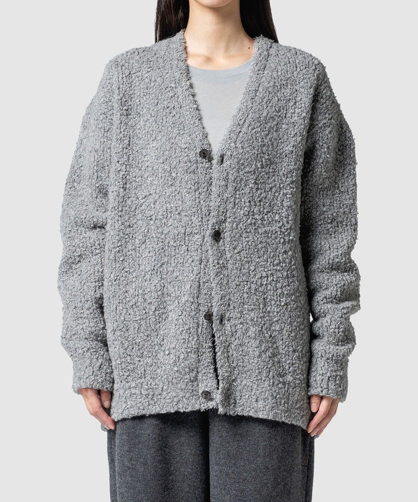 FUR WOOL KNIT CARDIGAN