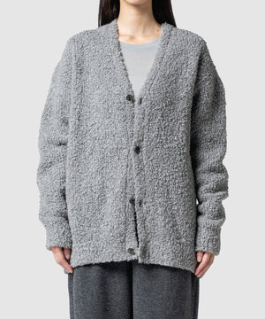 FUR WOOL KNIT CARDIGAN