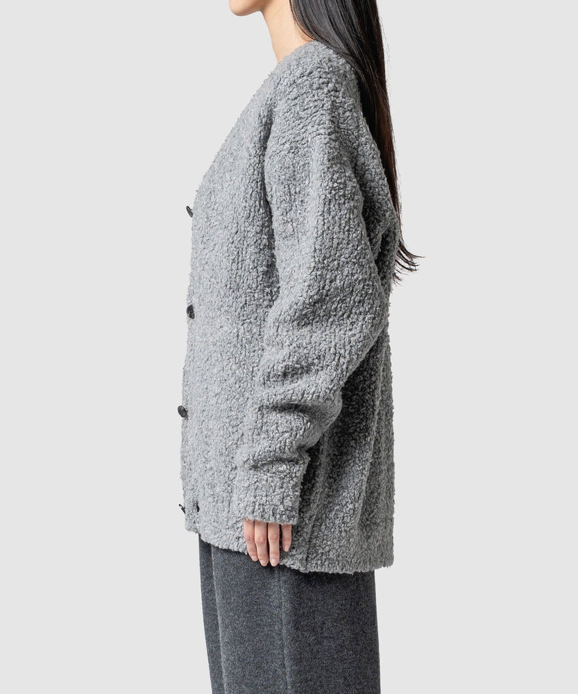 FUR WOOL KNIT CARDIGAN