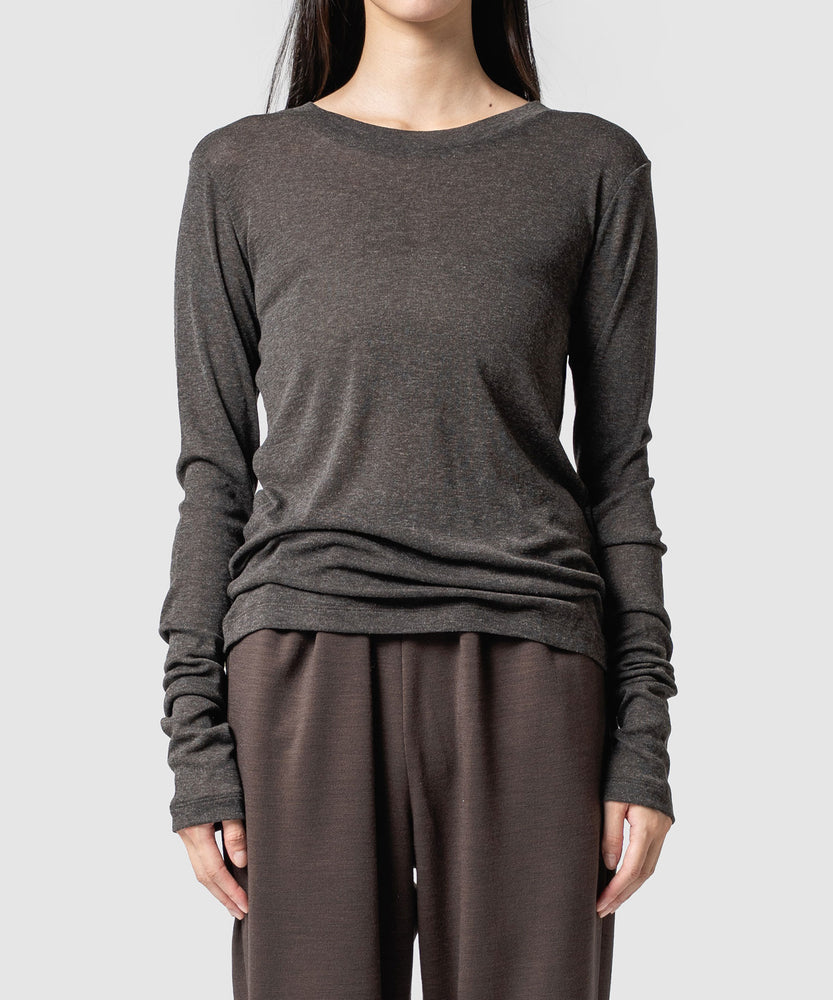 WOOL SHEER JERSEY TOP