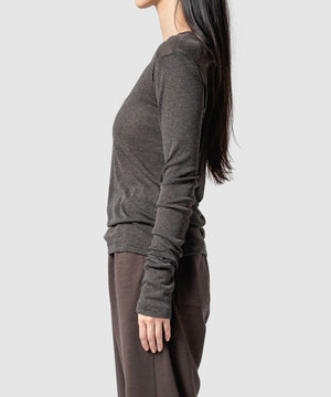 WOOL SHEER JERSEY TOP