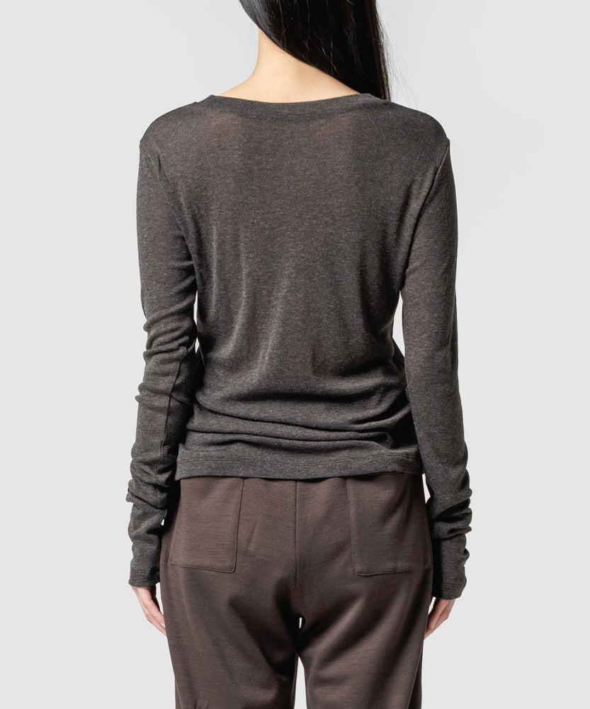 WOOL SHEER JERSEY TOP