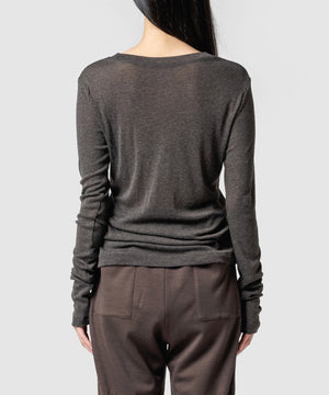 WOOL SHEER JERSEY TOP