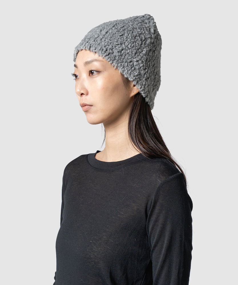 FUR WOOL KNIT BEANIE