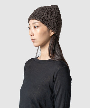 FUR WOOL KNIT BEANIE