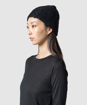 FUR WOOL KNIT BEANIE