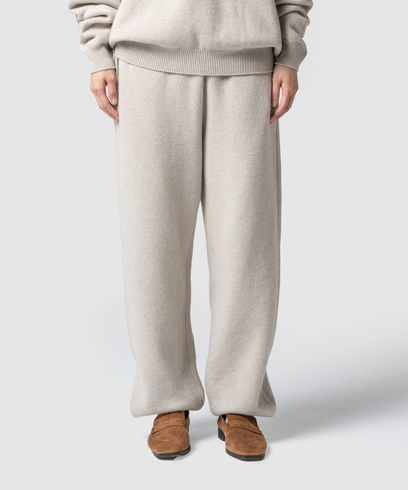 WOOL TERRY KNIT PANTS