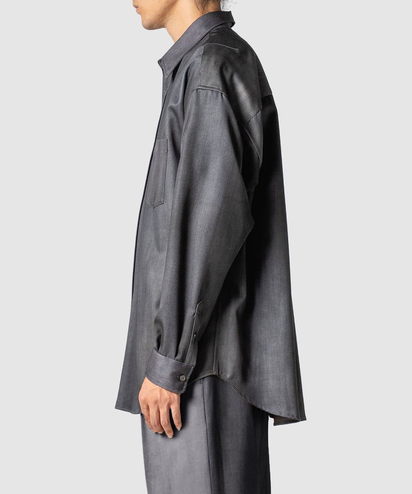 GRADATION WOOL L/S SHT
