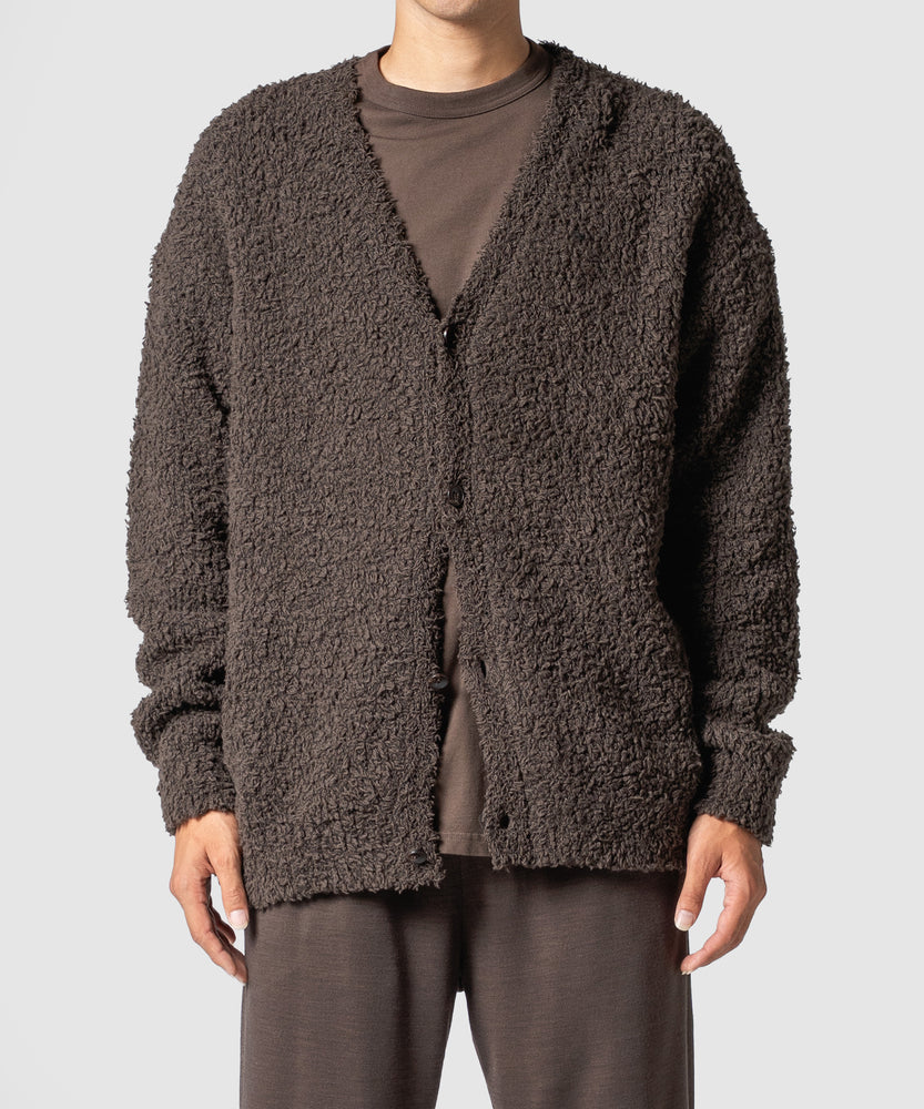 FUR WOOL KNIT CARDIGAN