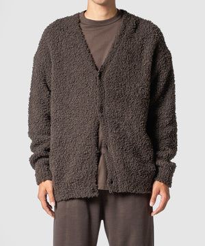 FUR WOOL KNIT CARDIGAN
