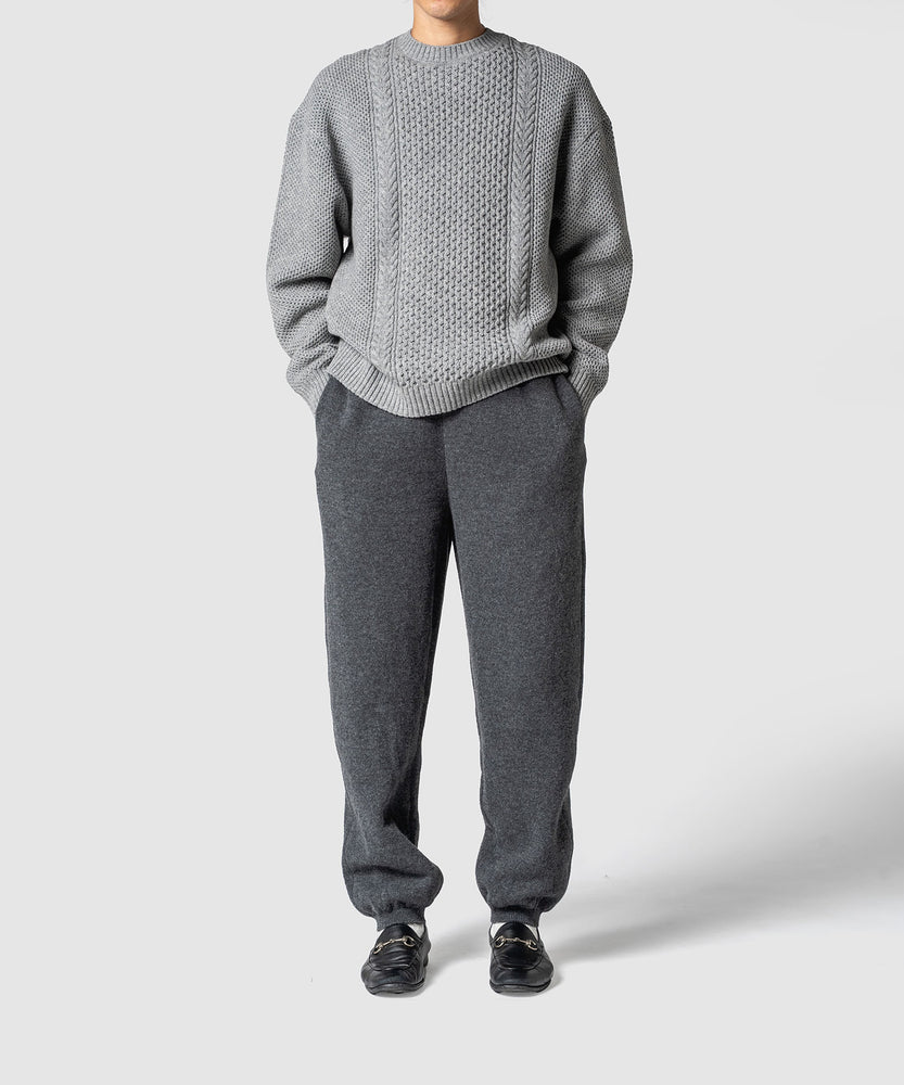 WOOL TERRY KNIT PANTS