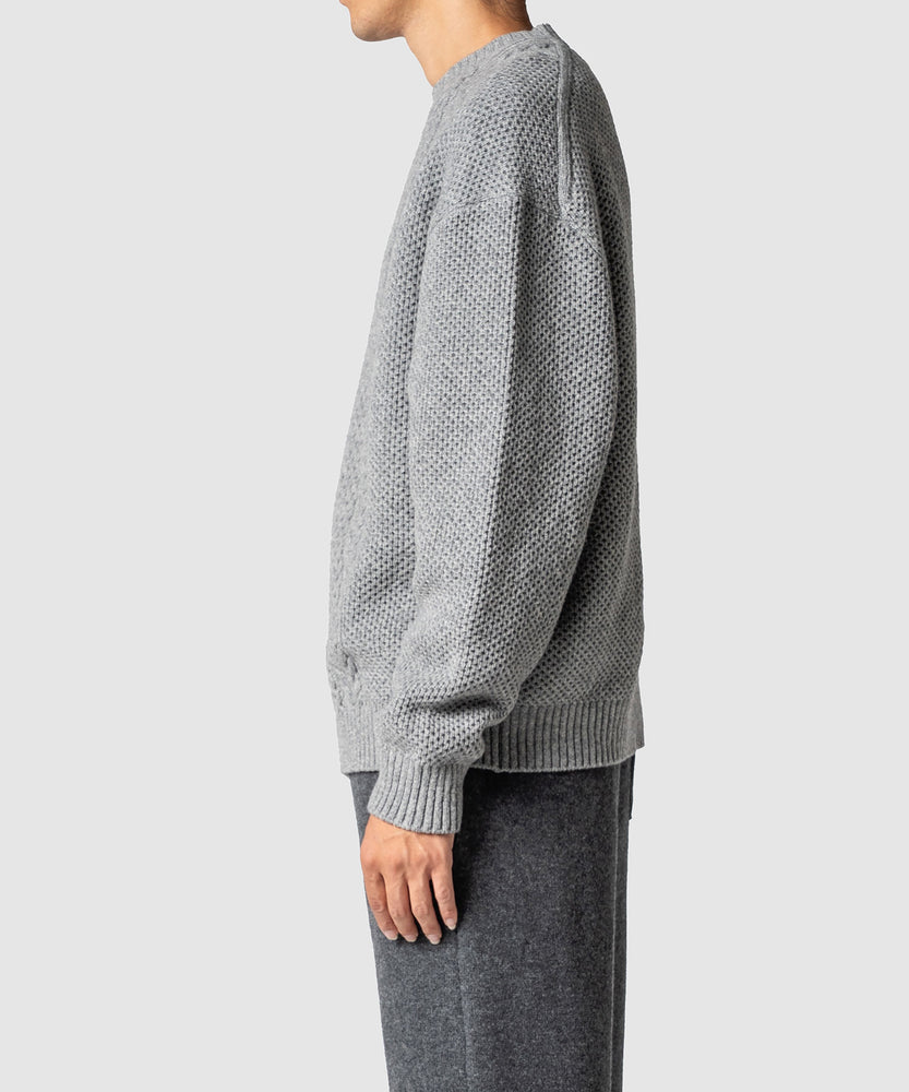 CABLE WOOL KNIT SWEATER