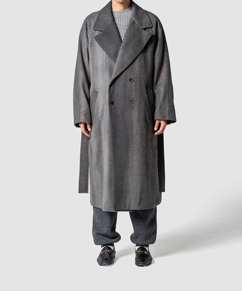 GRADATION WOOL MELTON COAT