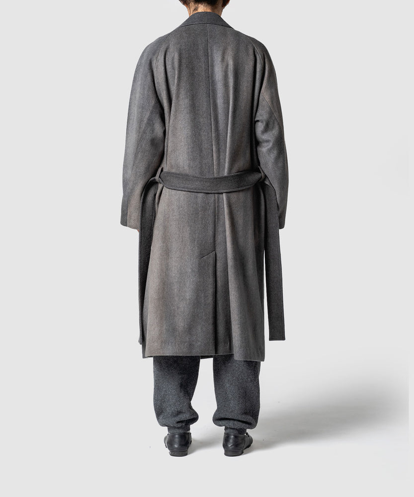 GRADATION WOOL MELTON COAT