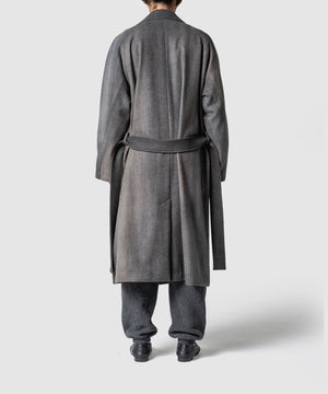 GRADATION WOOL MELTON COAT