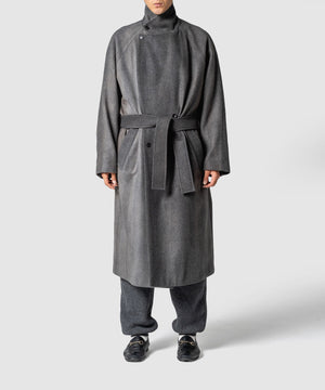 GRADATION WOOL MELTON COAT